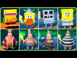 All 32 Costumes, Outfits Showcase SpongeBob SquarePants Titans of the Tide
