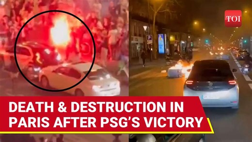 Fireworks, Flares And Clashes As PSG Fans Erupt After Champions League Win | Watch Shocking Footage