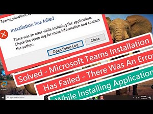 Solved - Microsoft Teams Installation Has Failed - There Was An Error While Installing Application
