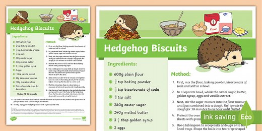 Hedgehog Biscuits Recipe