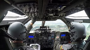 Inside the cockpit of US super advanced bomber flying at supersonic speed