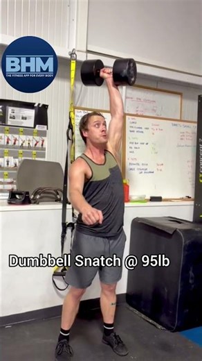 Hinge, Pull,and Push Exercise: Single Arm Dumbbell Snatch