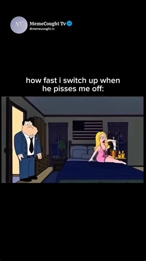 CheaterCought TV on Instagram: "Follow For More (@memecought.tv) American Dad! is a hit adult animated show about Stan Smith, a patriotic CIA agent, and his chaotic family living in Langley Falls. The series is famous for its dark humor and surreal plots, featuring a talking goldfish named Klaus and a sassy, disguise-loving alien named Roger who lives in their attic. Created by Seth MacFarlane, it has become a fan favorite for its wild comedy and unhinged characters that are perfect for memes."