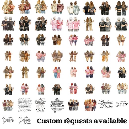 Bestie Clipart Png Best Friend Design UV DTF Best Friend Quotes Bestie Messages Png Custom Best Friends Quote Glass Can Sublimation Design - Etsy UK