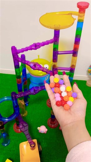 marble Run Race ASMR #329 Kumi Kumi Slope Colorful Marbles #marblerun #marblerunrace #asmr