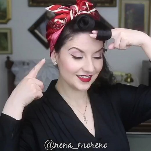 Retro 1950s Scarf Hairstyle Tutorial