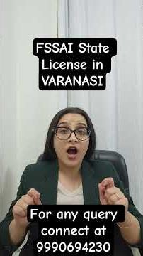 FSSAI State License in VARANASI #shorts #ytshorts #yttrending