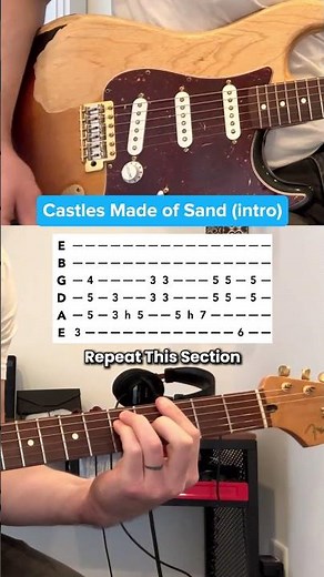 Castles Made Of Sand With Easy Guitar Tabs #guitartutorial #jimihendrix
