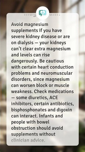 Who should not take magnesium?