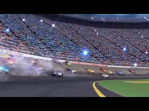 Dinoco is all mine but the racers and the crowd are animated characters