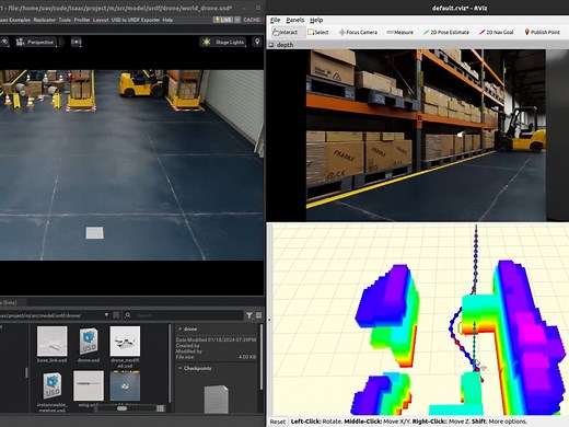 NVIDIA Isaac Sim   EGO-Planner   ROS无人机模拟   三维重建