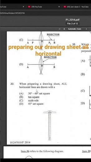 CXC | CSEC TECHNICAL DRAWING PAPER 1 CLIPS - What is the T-square Used For?
