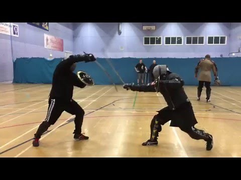 Sabre and Dhal shield (buckler) Nick vs Artur