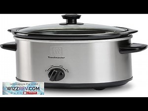 Toastmaster 5 Quart Slow Cooker Stainless Steel Slow Cooker with Tempered Glass