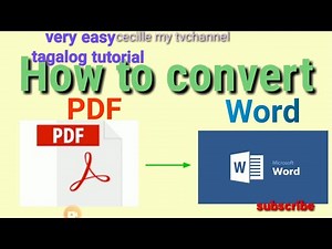 How to convert Pdf to Word tagalog tutorial | Paano mag convert ng pdf sa word tagalog tutorial