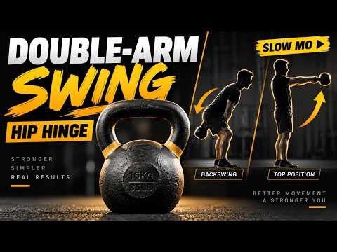 Double-Arm Kettlebell Swing: Hip Hinge Technique in Slow Motion