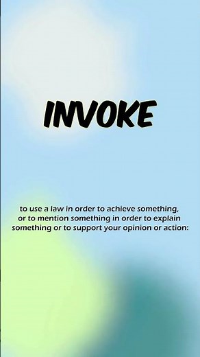 TODAY’S ENGLISH WORD | INVOKE – Meaning & Examples #quiz #englishvocabmastery #englishlanguage