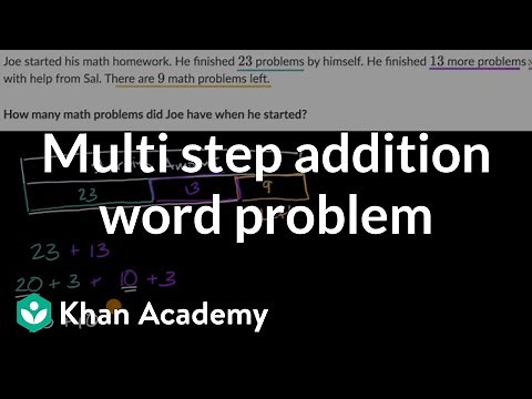Multi step addition word problem