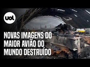 Antonov: novas imagens mostram o maior avião do mundo destruído na Ucrânia