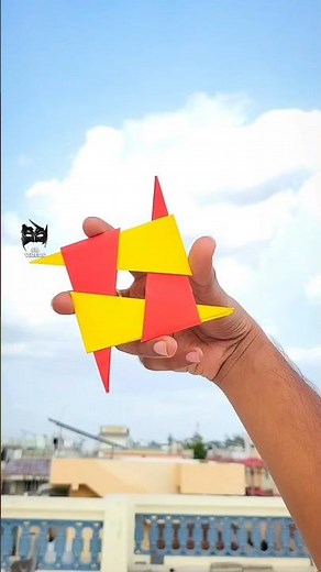 How to make ✈️ Amazing paper Ninja⭐ Easy Ninja Shuriken Diy Weapon Toys #papercraft #shorts