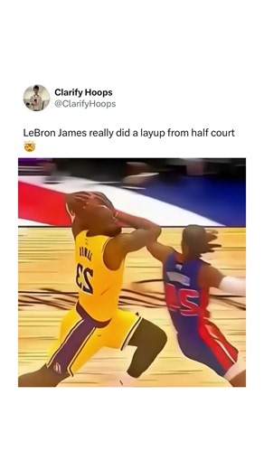 LeBron really did a layup from HALF COURT 🤯