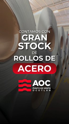 En nuestro Punto de Venta AOC, contamos con un Gran stock de Rollos del mejor Acero de México🤩 Calidad Garantizada 📲 ¡Contáctanos al 392 159 8151! #AOCpuntodeventa #tejaflex #promocion #diciembre #ocotlán #lámina #láminaacanalada #perfilesdeacero #acero #ingenieria #arquitectura #construccion #ingenieriacivil #proyectos #obra #arquitectos #industria #ingenieriaindustrial #constructora #parati | Punto de venta AOC