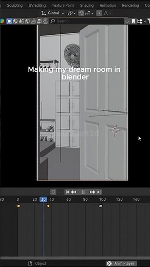 Creating my dream room in Blender ✨