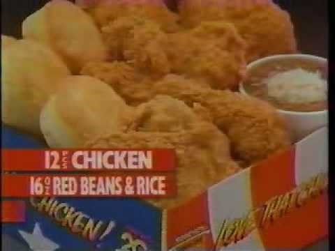 Popeyes Chicken Parade of Flavors Ad from 1992