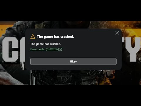 Fix COD Black Ops 6 Not Launching Error Code 0xfffffffe The Game Has Crashed On Windows 11/10 PC