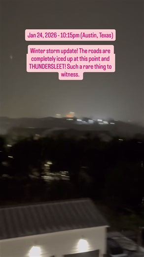 Winter storm update here in Austin, Texas! THUNDERSLEET!! #thundersleet #texasweather #winterstorm #texas #icestorm
