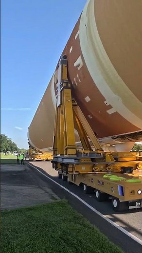 Watch the #Artemis II Moon Rocket Stage Rollout from the Factory