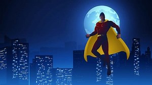 Superhero Flying On Beautiful Cityscape During Stock Footage Video (100% Royalty-free) 1110241149 | Shutterstock
