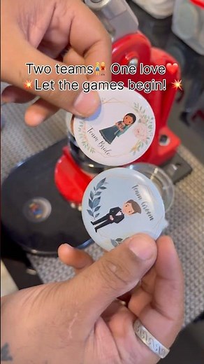 Customise Team Groom & Team Bride badges. Perfect to rock your event!!💃🕺#badges wedding season