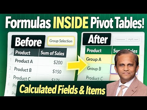 52. Create Smart Formulas Inside Pivot Tables! (Calculated Fields & Calculated Items Tutorial)