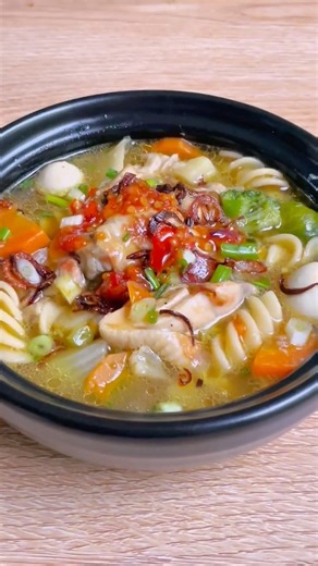 Chicken Soup with Fusilli Pasta✨