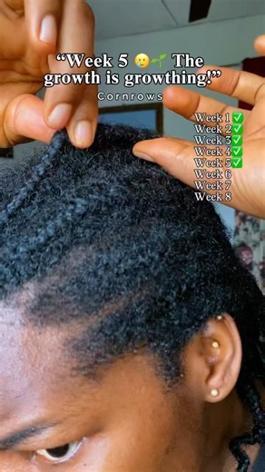 Week 5 Hair Growth Update 🌱 My Cornrows Are Hanging On! #hairjourney