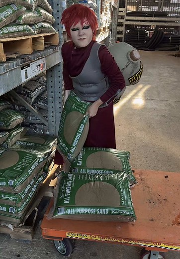 Gaara in Boruto be like… #naruto #narutoshippuden #boruto #gaara #narutocosplay #gaaracosplay #homedepot #standingonbusiness 😤