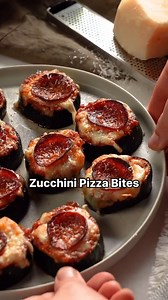 4.5M views · 63K reactions | Think of these zucchini pizza bites as a fun gluten-free alternative to bagel bites. We like the classic pepperoni topping, but feel free to experiment with your own favorites. Get the recipe: bit.ly/4gDZ6Et | EatingWell | Facebook