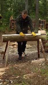 11K views · 13K reactions | #DIY How to easy make #bushcraft Workbench in forest use only hand tools  #logcabin #asbjornbushcraft Folding saw: @silky_japan Bigboy Outback Edition | Asbjorn Olsen-Berg Bushcraft | Facebook
