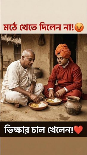 মঠে খেতে দিলেন না! ১০ মিনিট দেরির শাস্তি 😱 Swami Vivekananda Story #shorts