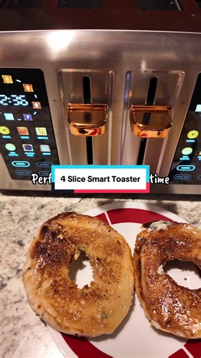 4 slice smart toaster | touchscreen toaster | stainless steel digital toaster 🍞 If you’re still using a basic toaster with one dial and hoping for the best… this is your sign to upgrade. This touchscreen 4-slice smart toaster makes breakfast easier, faster, and way more customized. The digital display lets you choose from multiple bread types and 7 shade settings, so everything comes out exactly how you like it — no more burnt toast or underdone bagels. The dual control zones are perfect if you