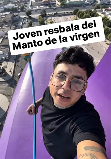 Joven resbala del manto de la Virgen en Torreón