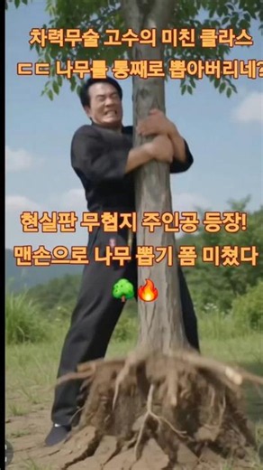 현실판 무협지 주인공 등장! 맨손으로 나무 뽑기 폼 미쳤다 🌳🔥#태권도 #무협지 #괴력 #숏폼 #shorts #레전드 #액션 #무술 #고수 #재미
