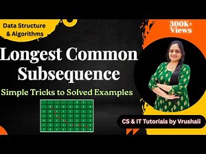 DSA 63 : Longest Common Subsequence with Solved Example | EASY TRICKS