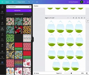 Teardrop Earring Template, Sublimation PNG Canva Commercial Use, Digital Download, Drag and Drop Canva Frame, Create Digital Products - Etsy