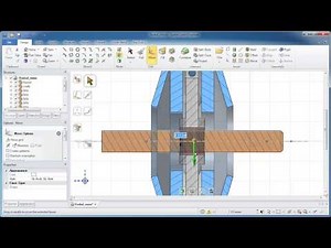 SpaceClaimの機能 - 「移動」コマンドのツールガイド「軸の半径方向に移動」