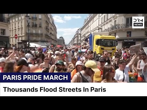 Paris Pride March: Thousands Flood Streets for Paris Pride 2025 | Live Scenes | AA1G