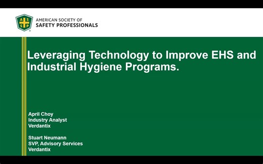 Leveraging Technology to Improve EHS and Industrial Hygiene Programs