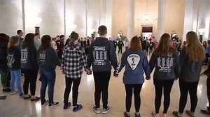 The Concordia Lutheran High School A Cappella Choir from Fort Wayne, Indiana stopped by the #WVCapitol today, and this is one of the songs they performed outside the House Chamber. Even blocked off, the acoustics in the rotunda are simply incredible. | West Virginia Legislature