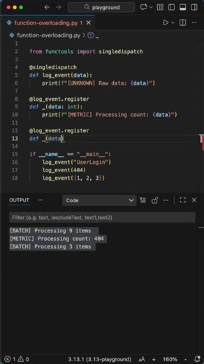 Single Dispatch Generic Functions in Python #programming #python #coding